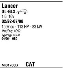 WALKER MI61706B Exhaust System